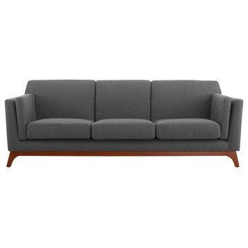 Chance Upholstered Fabric Sofa - Organic Mid-Century Charm Sleek Design Plush