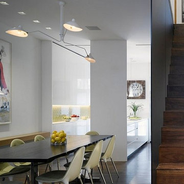 serge mouille lighting fixture for contemporary dining room