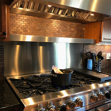 Eden Mosaic Tile Installations: Medium Brick Antique Copper Mosaic Tile
