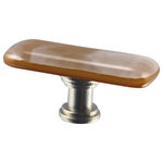 Glass Storm Studios - Clouds in Your Coffee Handmade Glass, Oblong Knob - Coffee brown with swirls of cream. All our products are handmade to order. Variations in color and pattern are part of their charm. Important: Do not use an electric drill or electric screwdriver.