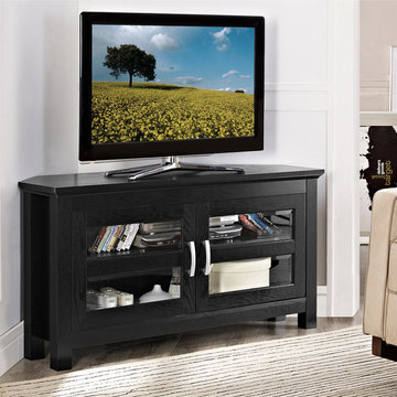 44" Corner TV Stand - Black