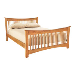 Andrews Natural Cherry Spindle Bed - Platform Beds