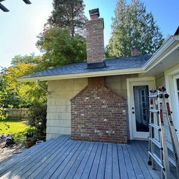 Outdoor Brick Fireplace & Chimney Restoration