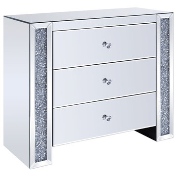 Noralie Console Table, Mirrored and Faux Diamonds