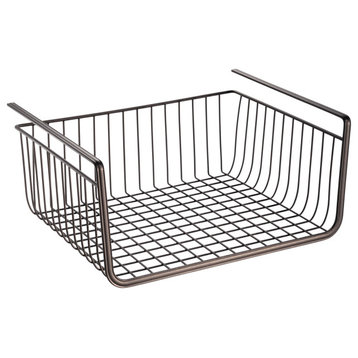 InterDesign 63071 Bronze York Lyra Under Shelf Wire Storage Basket
