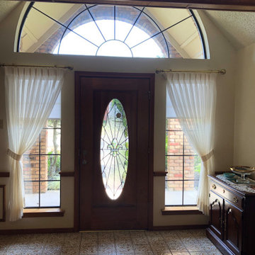 Sheers over light filtering Roller Shades