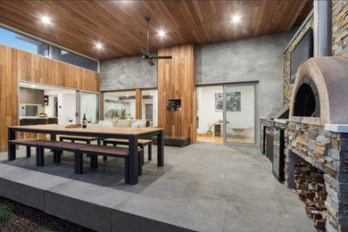 This is an example of a contemporary home design in Melbourne.