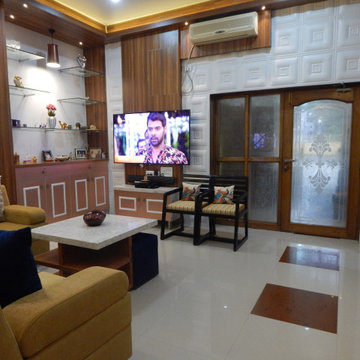 Interiors of residence of a cricket lover