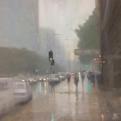 "Flinders Street Showers" by Mike Barr - Paintings