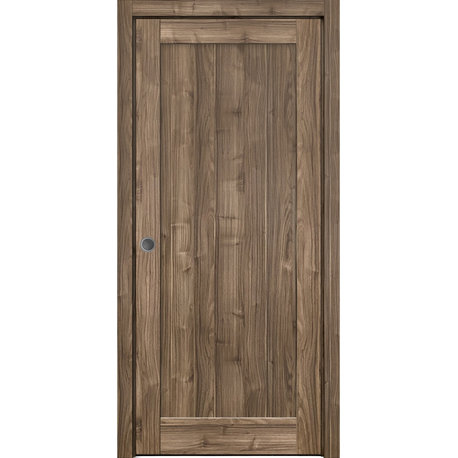 Sliding French Pocket Door 36 x 80 | Quadro 4111 Walnut