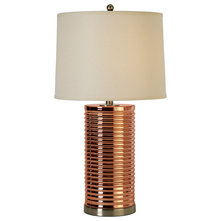 Modern Table Lamps Arctica Table Lamp, Rose Gold Glass