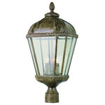 Trans Globe - Trans Globe 5153 BRT New American - Three Light Outdoor Post Light - Height : 23"  Diameter / Width : 11"  Lamping : (3) 60W Candelabra Base (Bulb Not Included)New American Three Light Outdoor Post Light Burnished Rust Seeded Glass *UL: Suitable for wet locations*Energy Star Qualified: n/a  *ADA Certified: n/a  *Number of Lights: Lamp: 3-*Wattage:60w Candelabra bulb(s) *Bulb Included:No *Bulb Type:Candelabra *Finish Type:Burnished Rust
