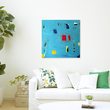 "CA Blue #3" by Doron Noyman in a room setting