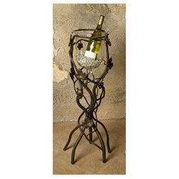 Wrought Iron Vineyard Wine Chiller - Floor - Ice Tools And Buckets  