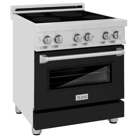 ZLINE 30 Induction Range, Stainless Steel With a Black Matte Door RAIND-BLM-30