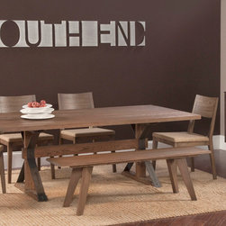 Tremont Rectangular Oak Dining Table in Weathered Oak Finish - Products