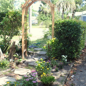 Bungalow exterior painting and landscape
