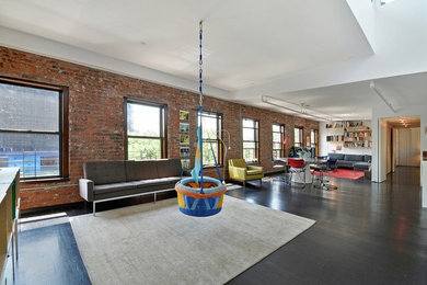 Living room - modern living room idea in Seattle