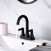 Luxier MSC11-T Single-Handle Bathroom Faucet With Drain, Matte Black