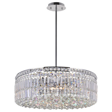 CWI LIGHTING 8006P24C-R 10 Light Down Chandelier with Chrome finish