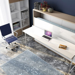 Genio T - Twin Wall Bed with Table - Desks And Hutches