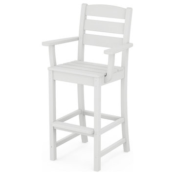 POLYWOOD Lakeside Bar Arm Chair, White