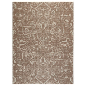 40" x 54" Tamanrasset Brown and Ivory 1/2" Rug'd Chair Mat