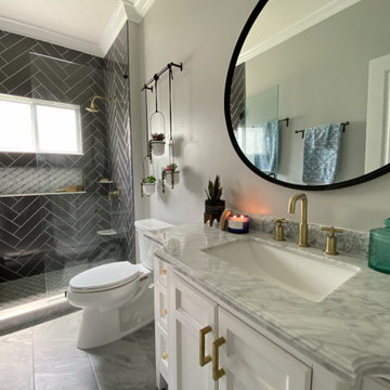 Bold Marble Luxury Guest Bath
