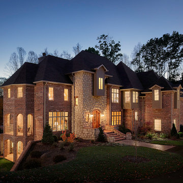 Old Georgian Tudor Brick & Cumberland Savannah Stone Home - Tennessee