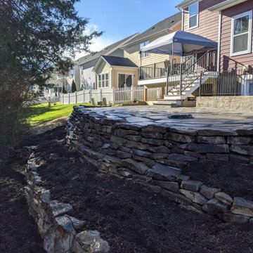 Natural Stone Terracing, LARGE Bluestone Patio and Walkways
