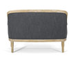 Alton Fabric Upholstered Loveseat, Charcoal and Natural