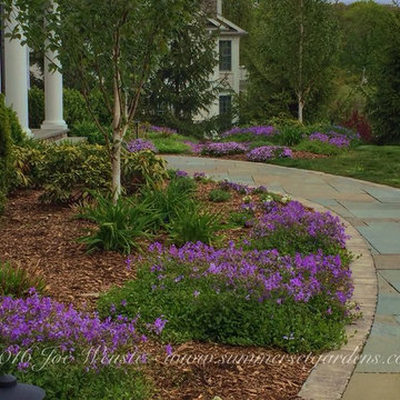Front Yard landscaping and walkway Westchester