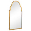 Gold Leaf Arched Wall Mirror, Bathroom Mirror, 21 X 37