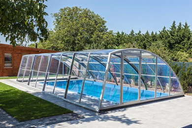 Fredericton retractable pool enclosure by Abri Design Cover