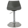 Rudy Bar and Counter Stool, Gray/Stainless Steel