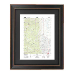 Framed Topographic Maps | Colorado Springs - Prints And Posters