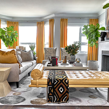 Chicago Irving Park Gray With Orange and Gold
