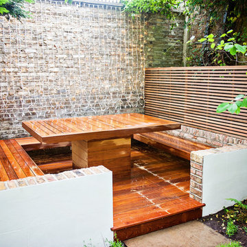 Banquette Dining Area Maida Vale: Designed and Constructed by The Garden Builder