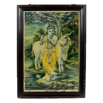 Consigned Antique Consigned Krishna Print