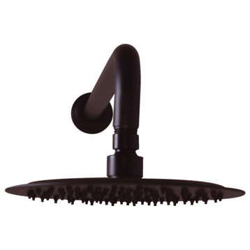8" Round Shower Head With 10" Shower Arm, Oil Rubbed Bronze