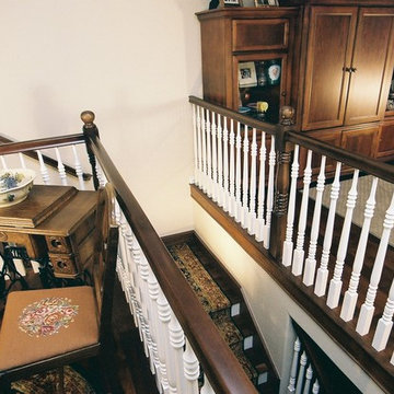 Bonus Room Loft Addition - Wood Railing
