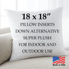 18"x18" Plush Pillow Insert Throw Pillow Form Insert Washable Cotton Made in USA