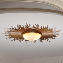 Sunburst Light Fixture &ndash; Gold | Pulp Home - Ceiling Lighting