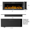 60" Front Vent, Wall Mount or Recessed Fireplace, Brushed Silver