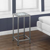 Accent Table - Grey / Blue Tile Top / Hammered Silver
