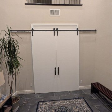 New sliding doors 2026 - Double barn doors Planum 0010 White Silk