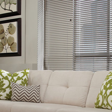 GRAY ALUMINUM BLINDS - METAL BLINDS - Hunter Douglas