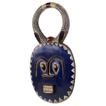Baule Moon Blessing African Wood Mask