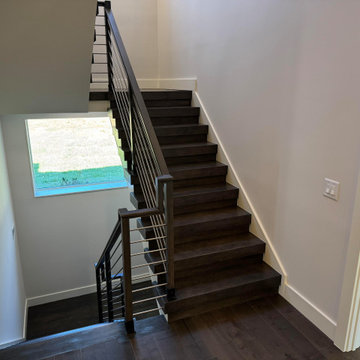 Project #137 | Maple Staircase with Stainless Steel Railing