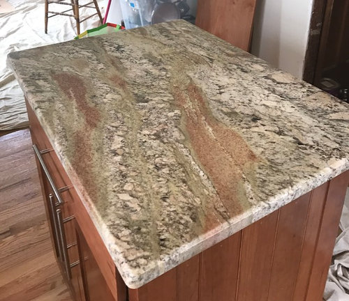Backsplash tile for busy granite